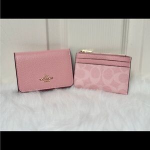 Coach Blush Pink Wallet and Card Holder Duo